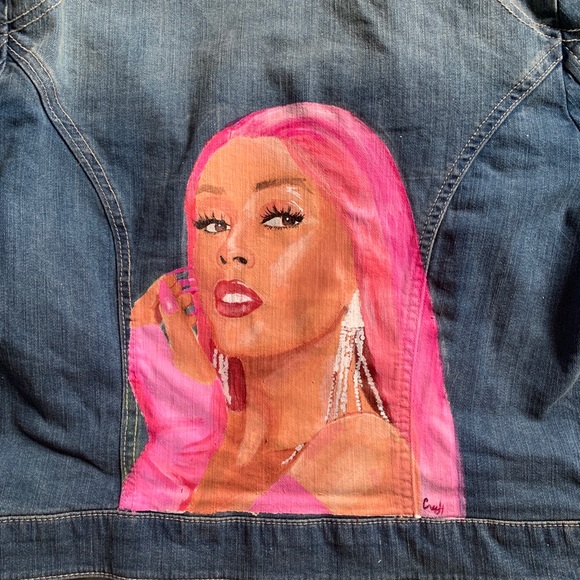 Doja Cat Hand painted denim jacket - Picture 4 of 5